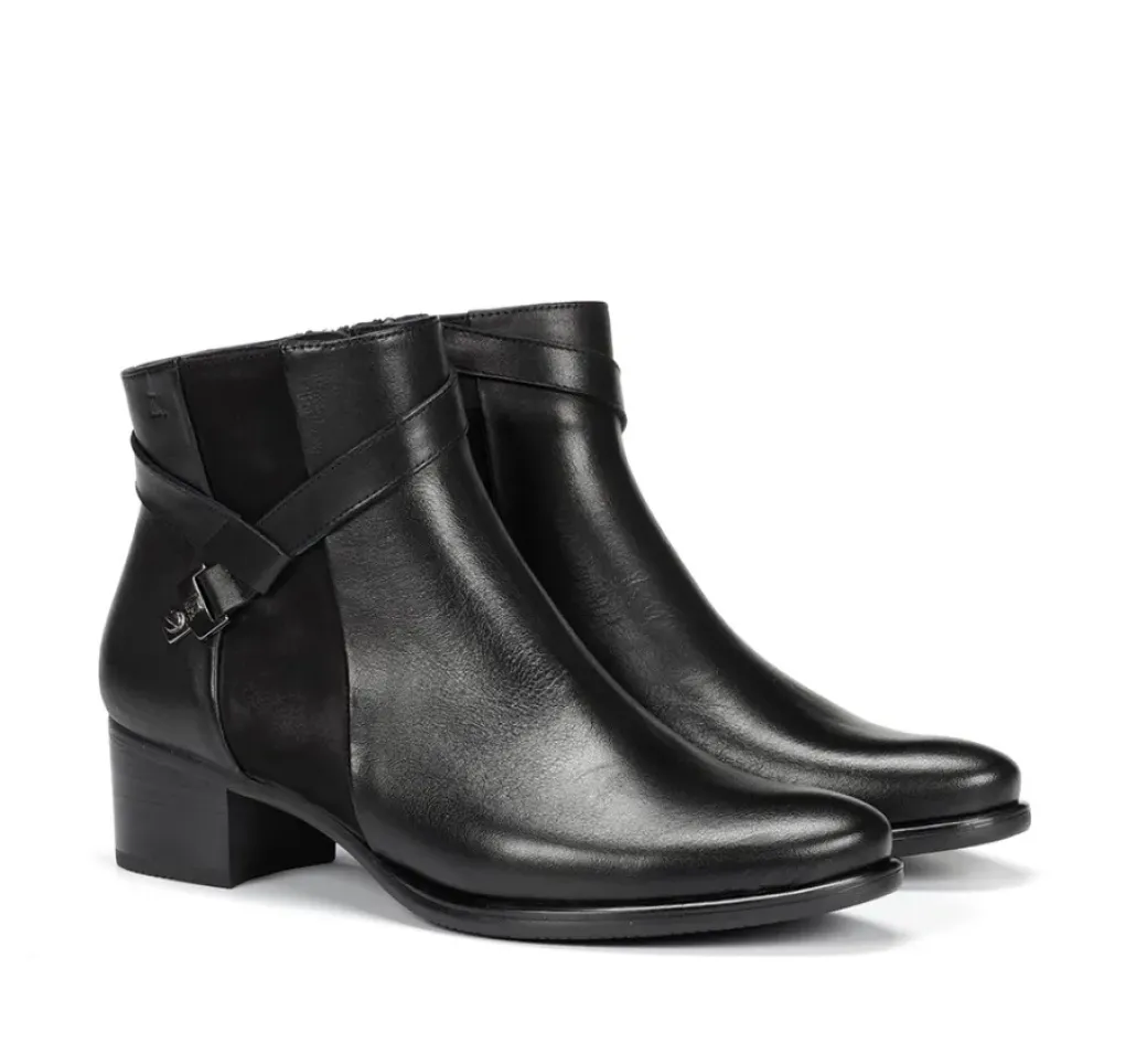 Clearance Fluchos ALEGRIA D7232 Black Ankle Boot