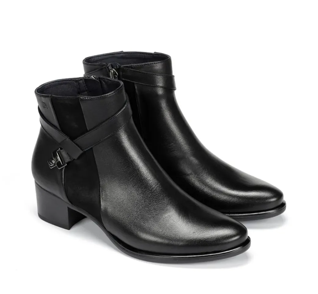 Clearance Fluchos ALEGRIA D7232 Black Ankle Boot