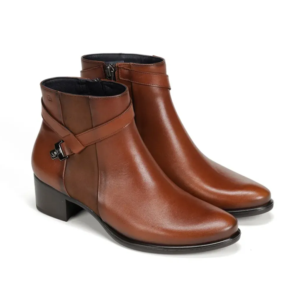 New Fluchos ALEGRIA D7232 Brown Ankle Boot