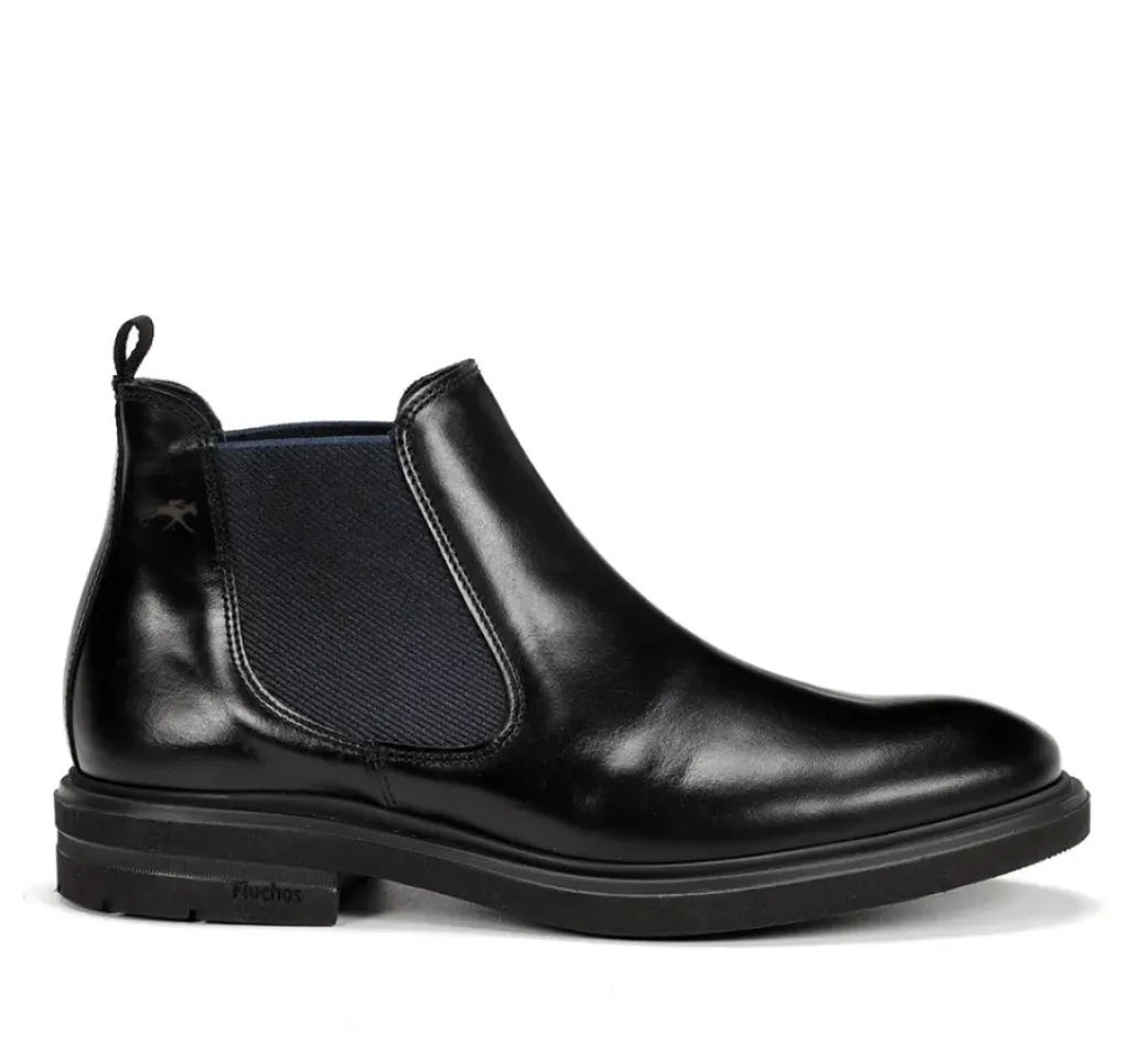 Outlet Fluchos BELGAS F0770 Black Ankle Boot