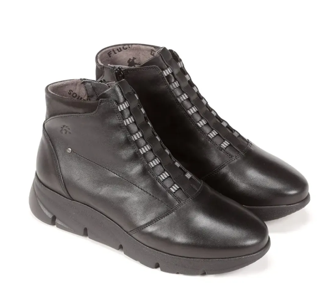 Online Fluchos BONA F1358 Black Ankle Boot