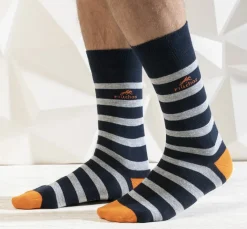Sale Fluchos CA0009 Calcetin largo Navy-rayas (2p) 1970-1971