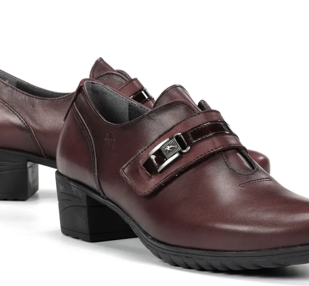 Clearance Fluchos CHARIS F0587 Burgundy High Heel