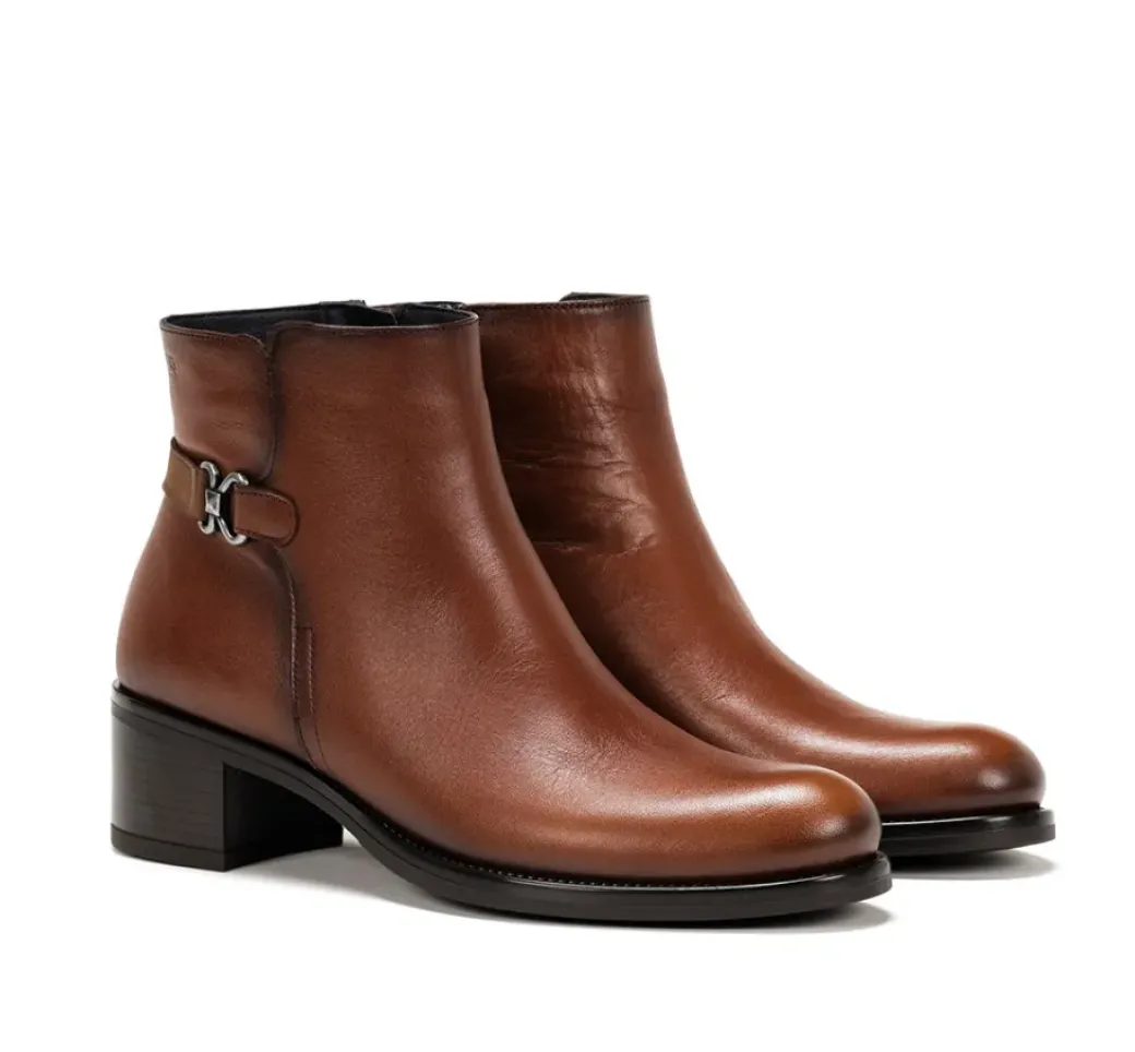 Clearance Fluchos CHIARA D8966 Brown Ankle Boot