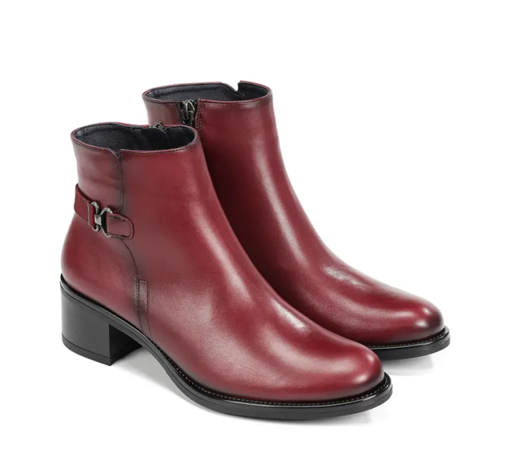New Fluchos CHIARA D8966 Red Ankle Boot