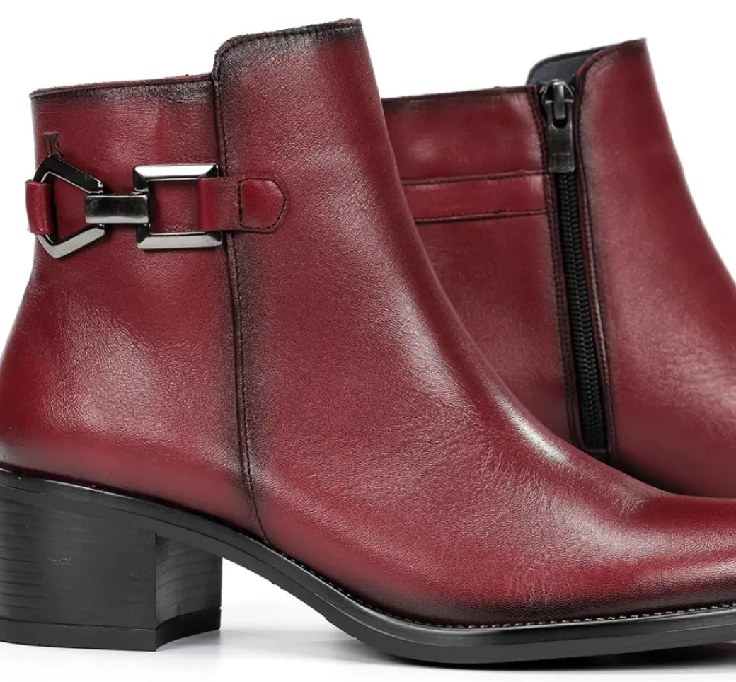 Shop Fluchos CHIARA D9347 Red Ankle Boot