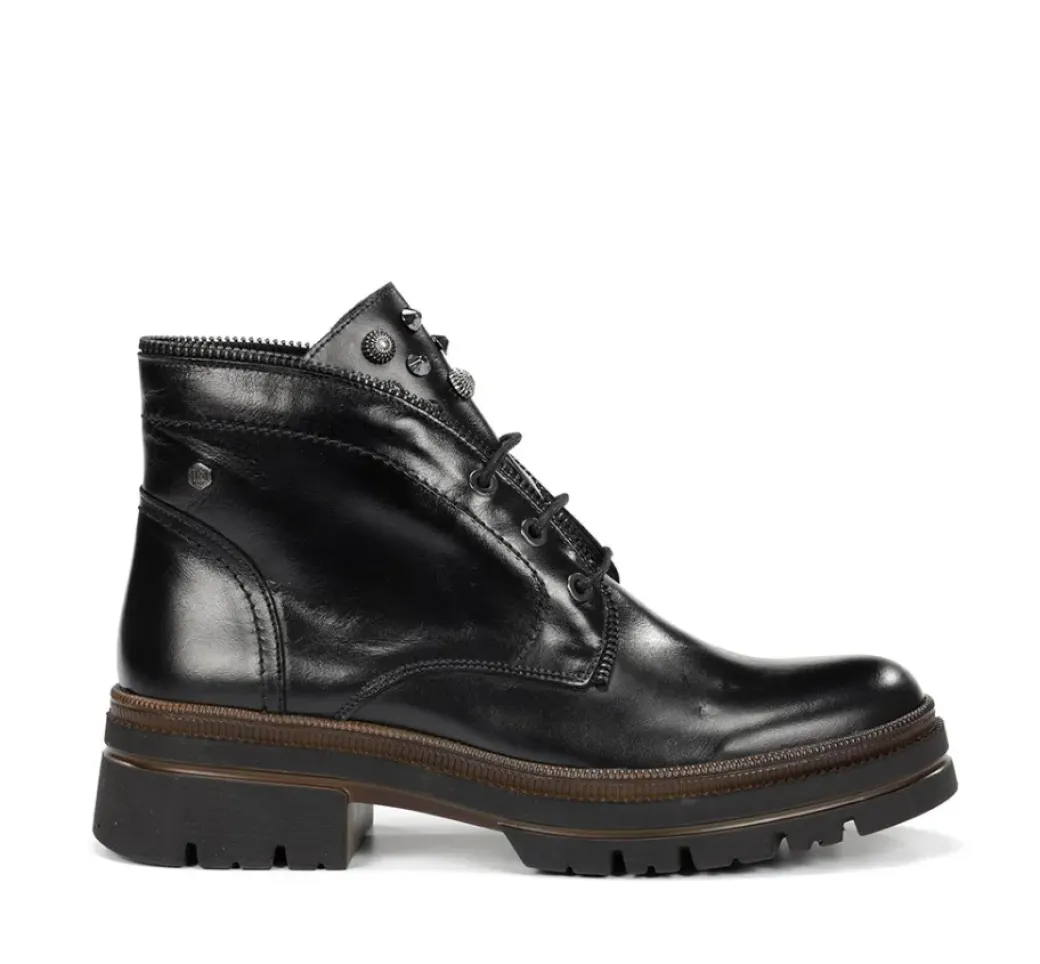Best Sale Fluchos COSMO D9390 Black Ankle Boot