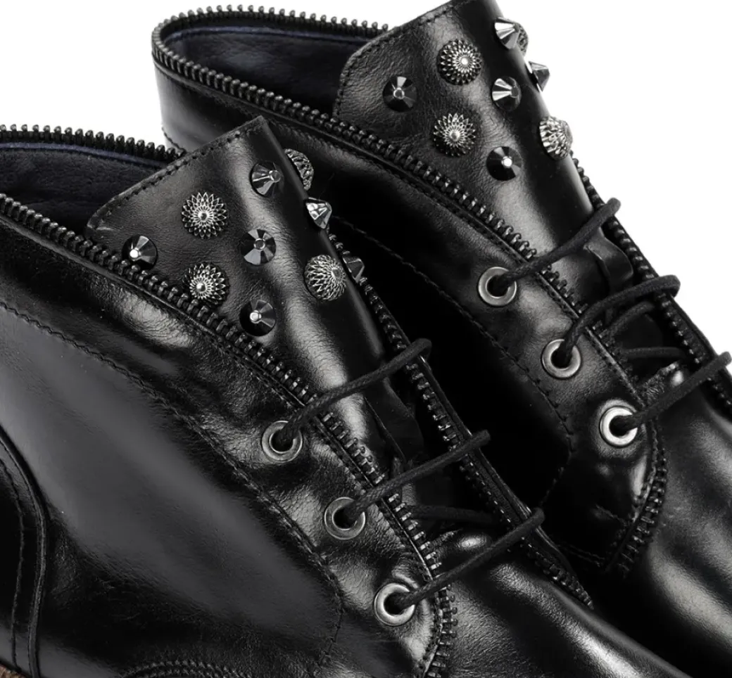 Best Sale Fluchos COSMO D9390 Black Ankle Boot