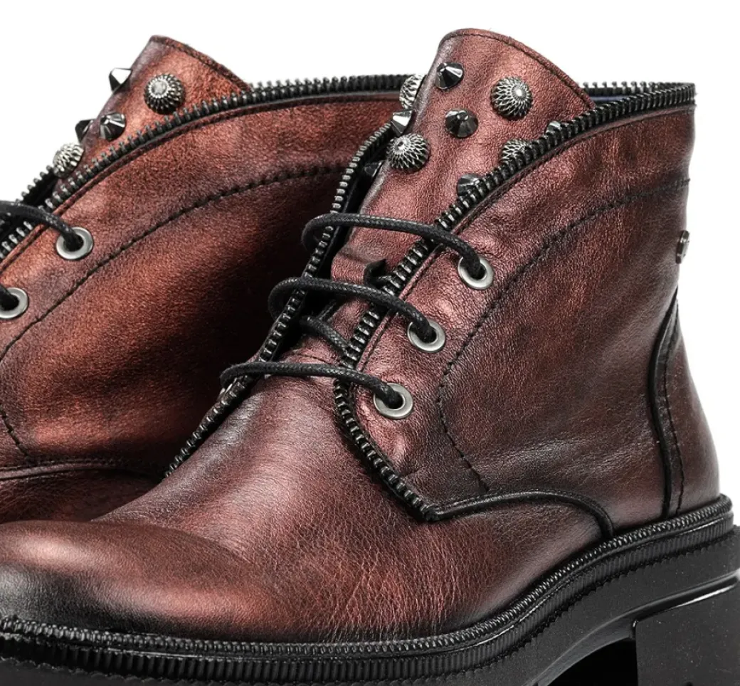 Cheap Fluchos COSMO D9390 Red Ankle Boot