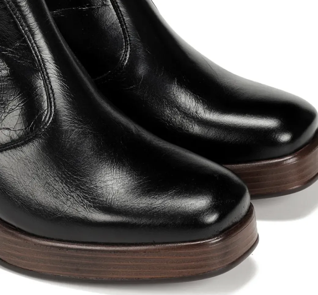 New Fluchos CRISTEL D9157 Black Ankle Boot