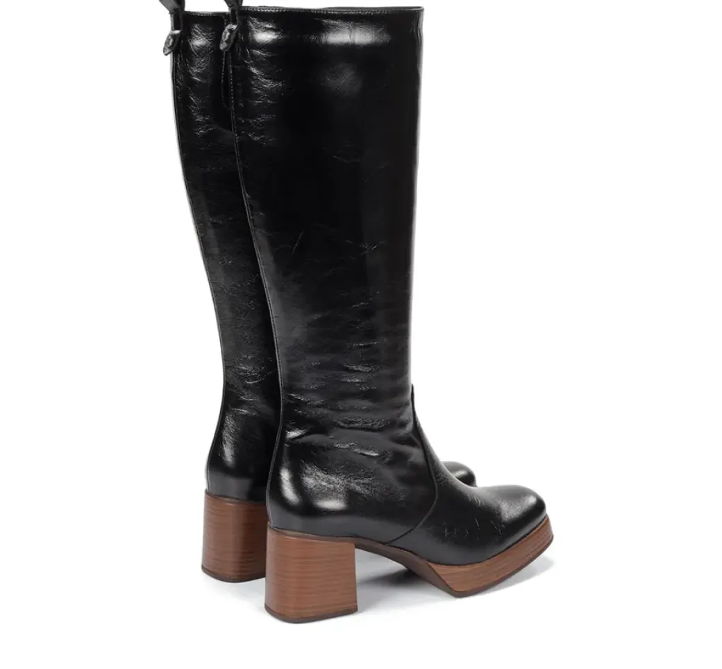 Sale Fluchos CRISTEL D9339 Black Boot