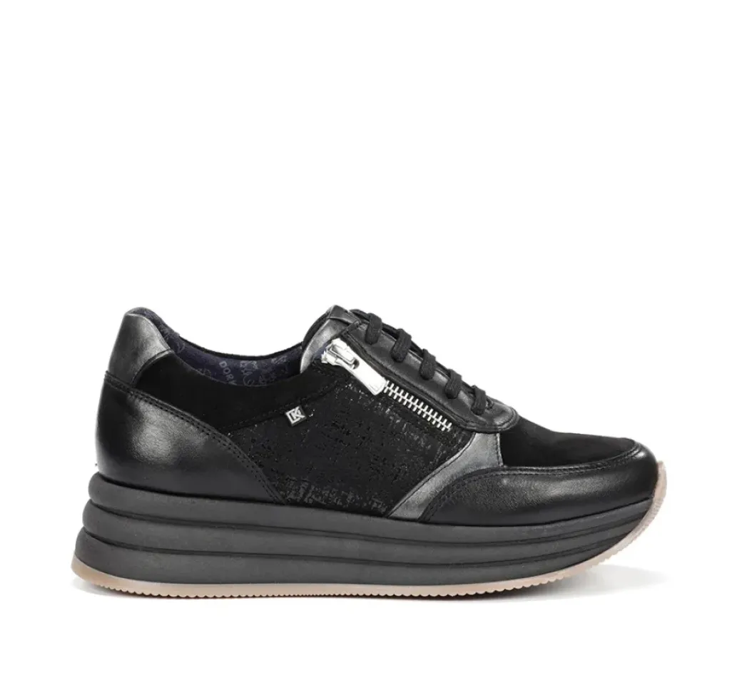New Fluchos DRAZ D9249 Black Sneaker