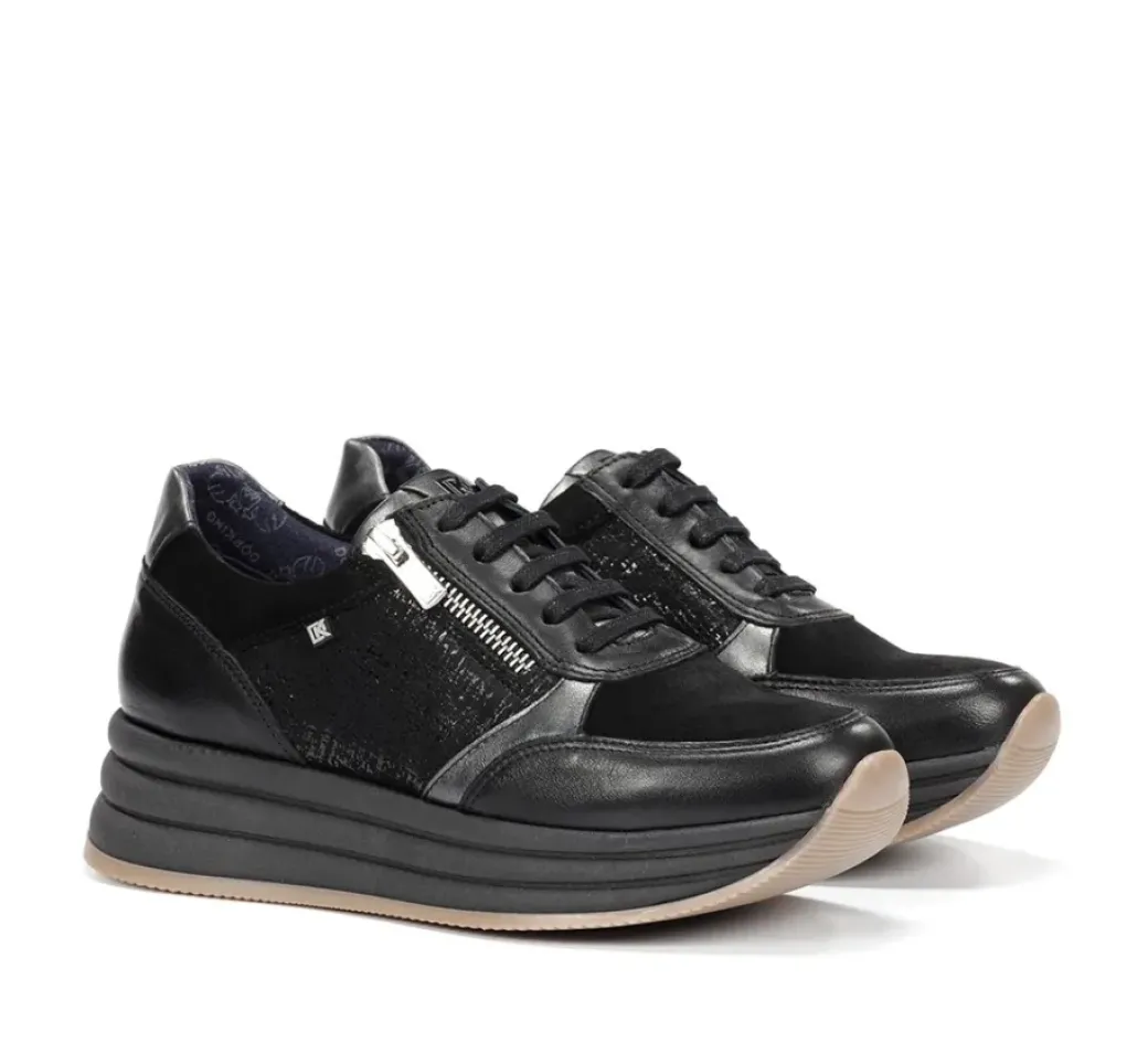 New Fluchos DRAZ D9249 Black Sneaker