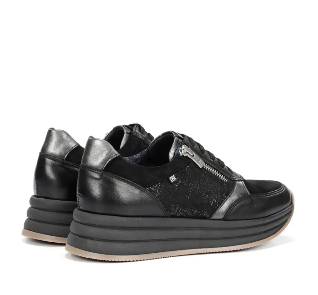 New Fluchos DRAZ D9249 Black Sneaker