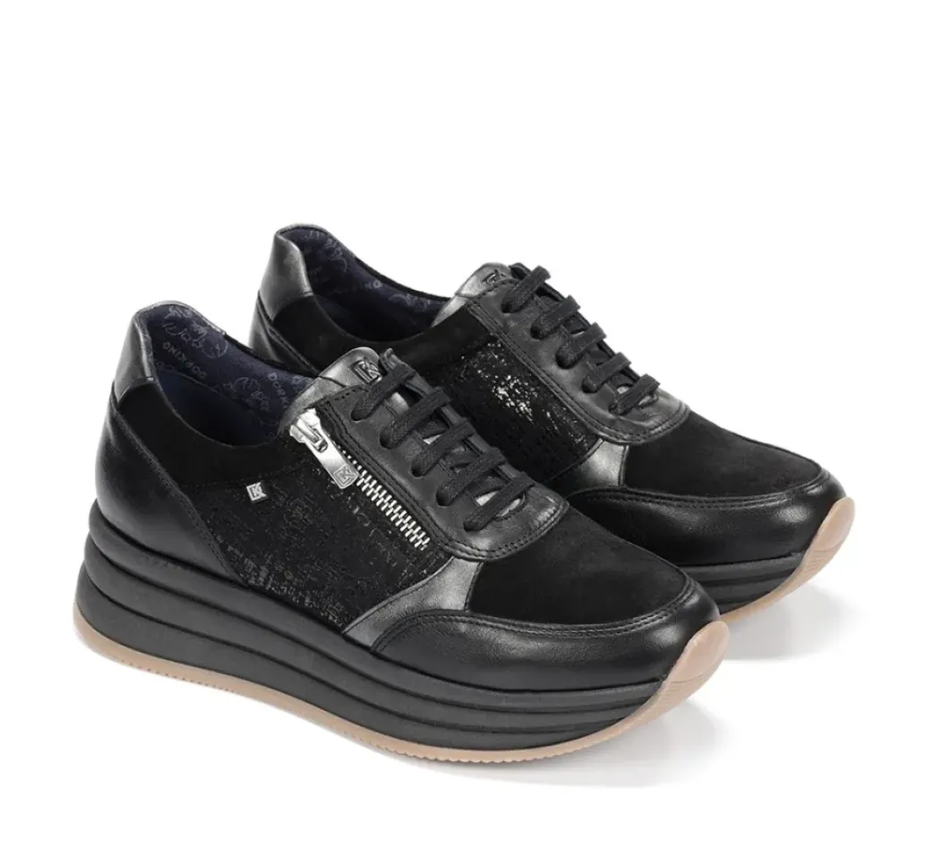 New Fluchos DRAZ D9249 Black Sneaker
