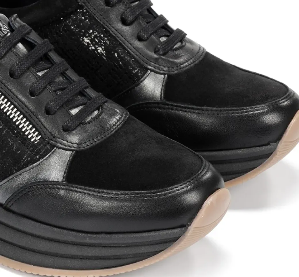 New Fluchos DRAZ D9249 Black Sneaker
