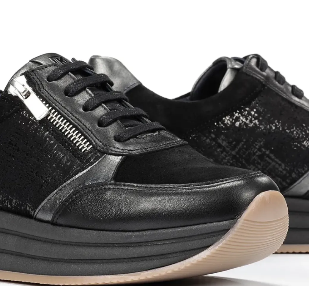 New Fluchos DRAZ D9249 Black Sneaker