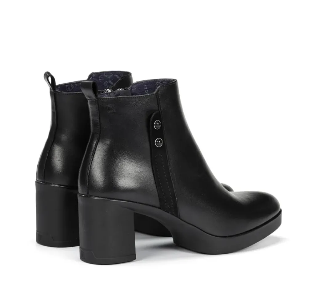 Cheap Fluchos ELITE D9423 Black Ankle Boot