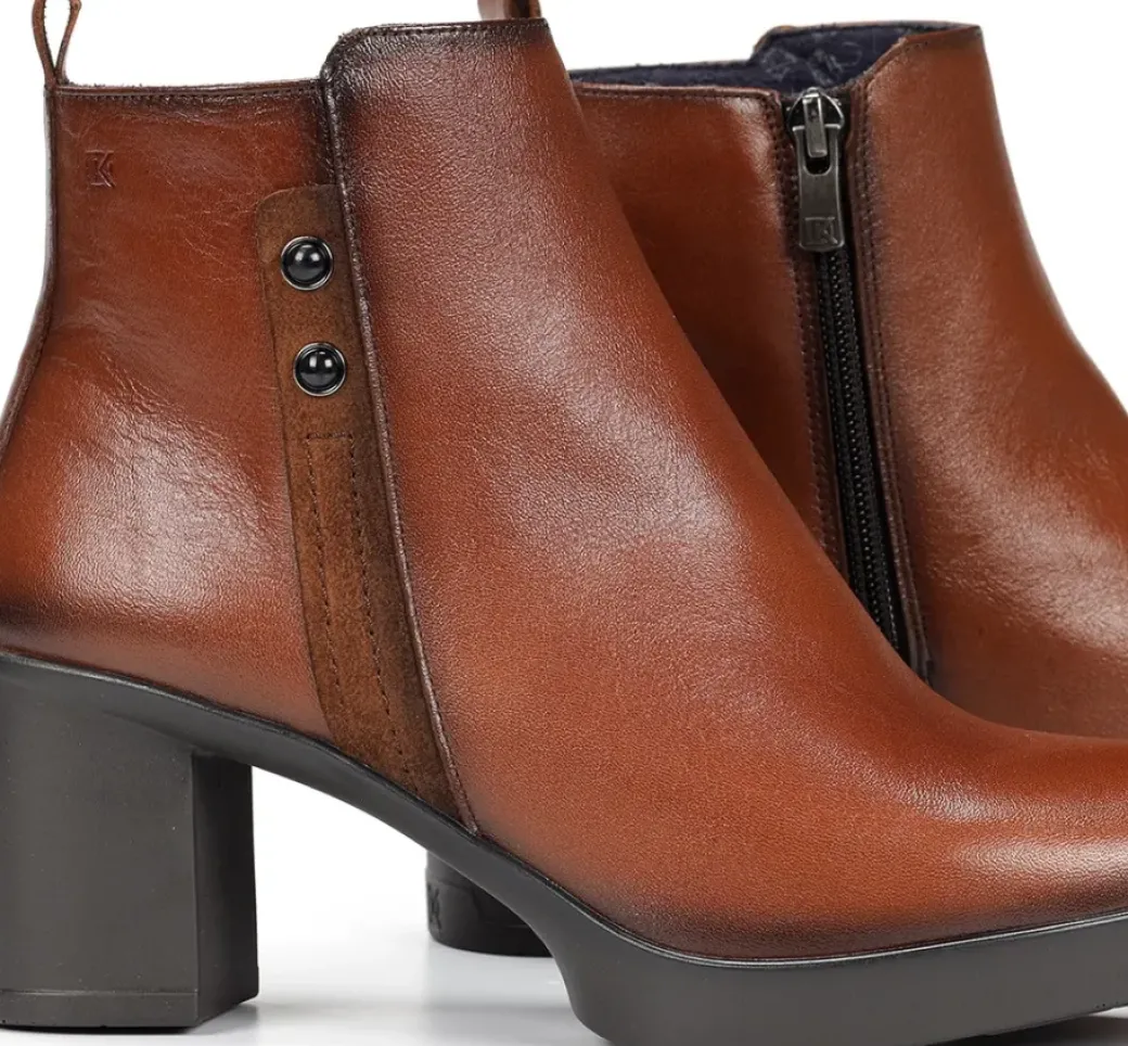 Discount Fluchos ELITE D9423 Brown Ankle Boot