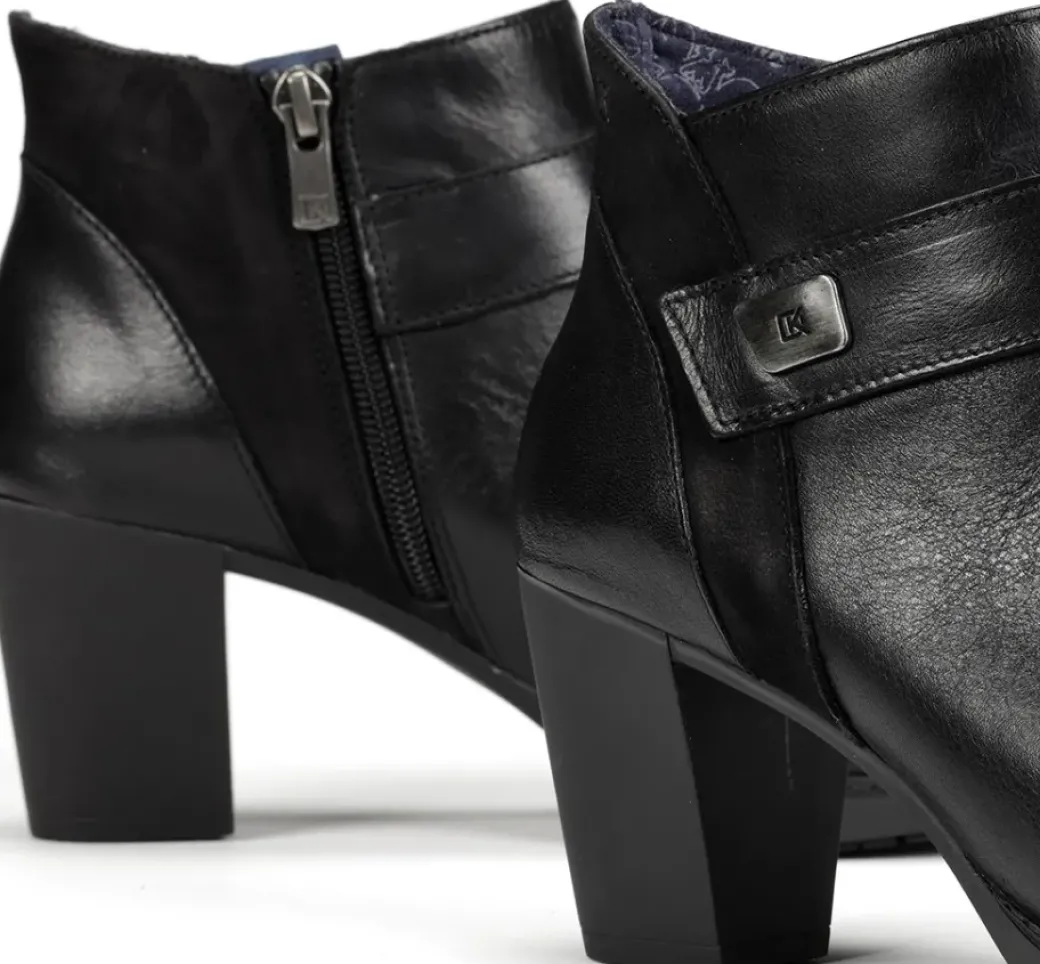 Hot Fluchos EVELYN D9111 Black Ankle Boot