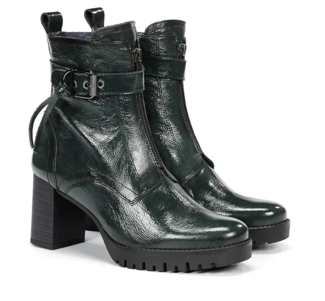 Sale Fluchos EVIE D9163 Green Ankle Boot