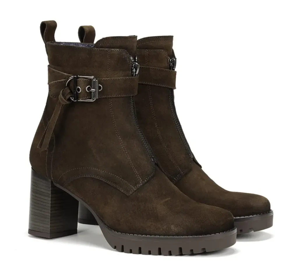 Outlet Fluchos EVIE D9163 Green Ankle Boot