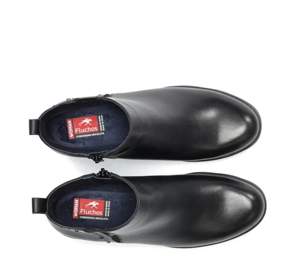 Store Fluchos FUGAZ F2109 Black Ankle Boot
