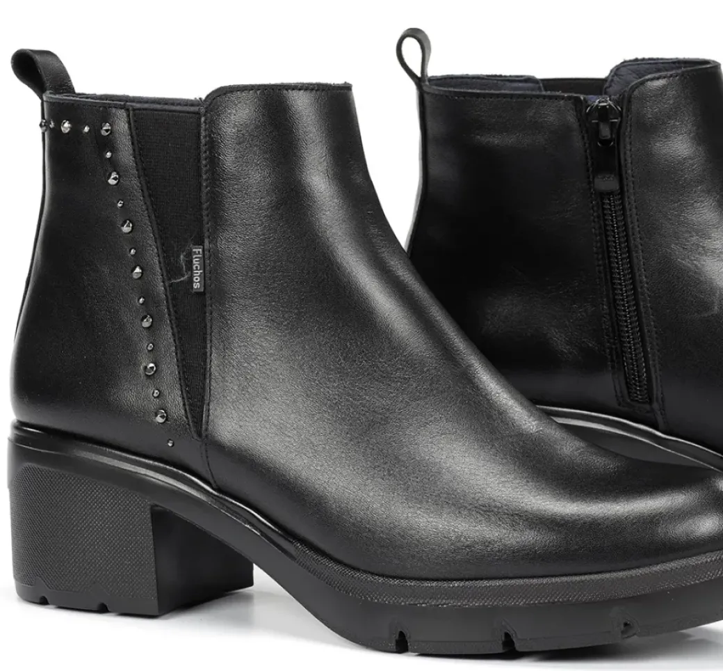 Store Fluchos FUGAZ F2109 Black Ankle Boot