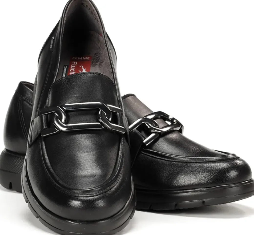 Online Fluchos GLADIS F1794 Black Moccasin