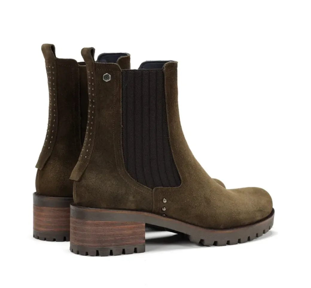 Fashion Fluchos GLASS D8824 Green Ankle Boot
