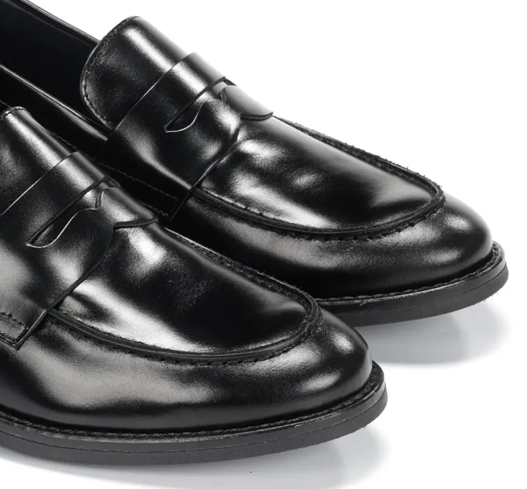 New Fluchos HARVARD D8710 Black Moccasin