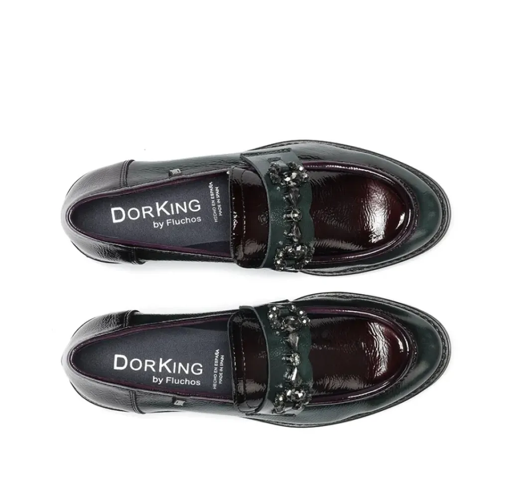Cheap Fluchos HARVARD D9118 Green Moccasin