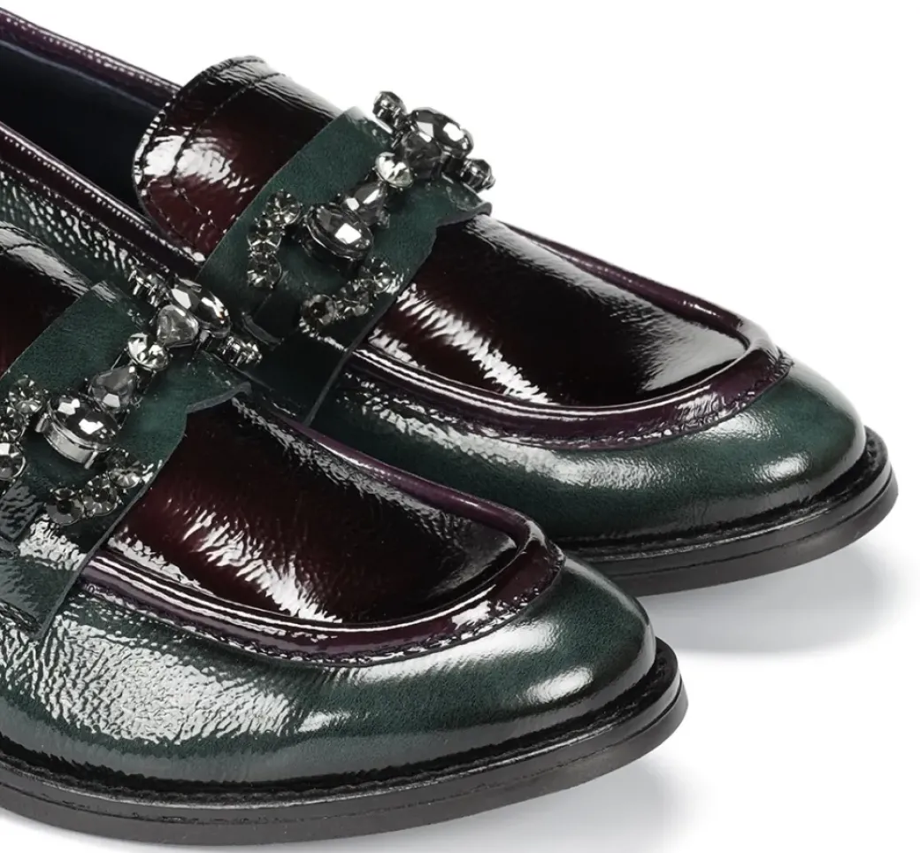Cheap Fluchos HARVARD D9118 Green Moccasin