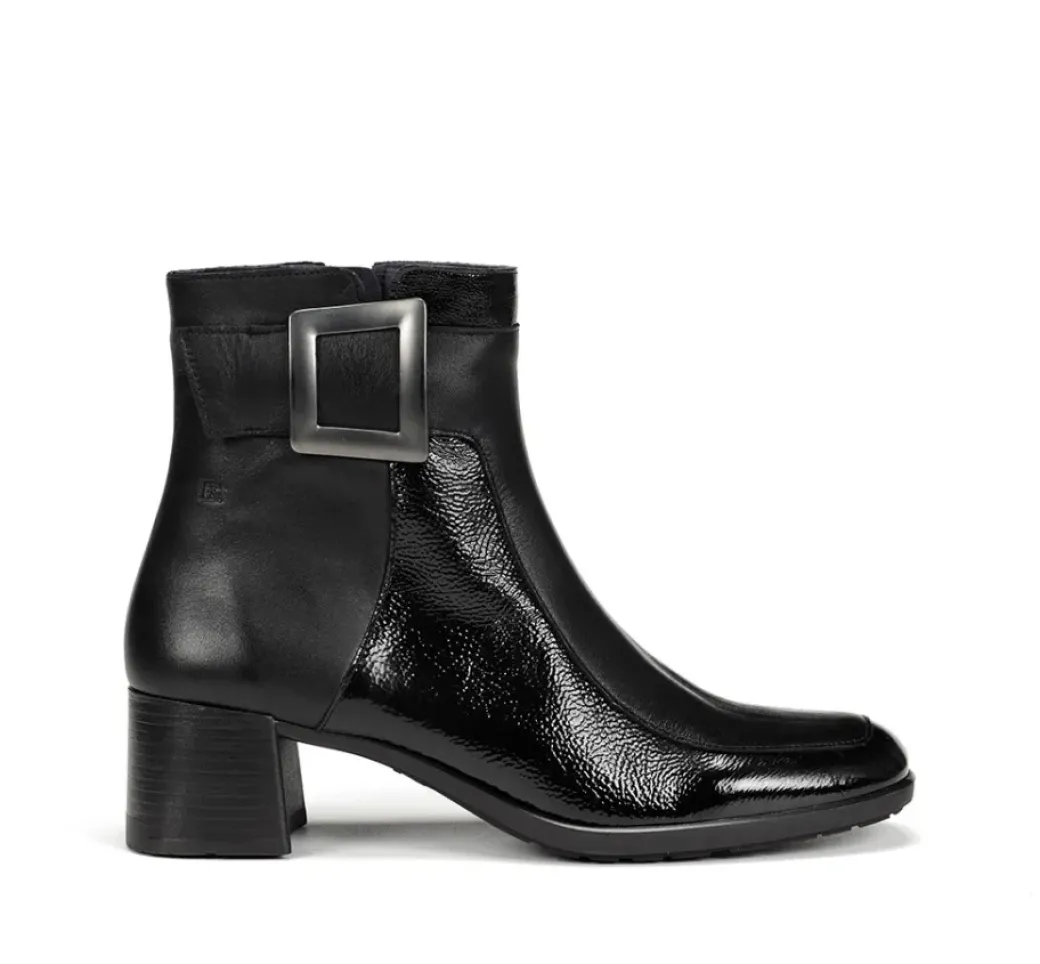 Sale Fluchos IKIA D9199 Black Ankle Boot
