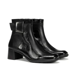 Sale Fluchos IKIA D9199 Black Ankle Boot