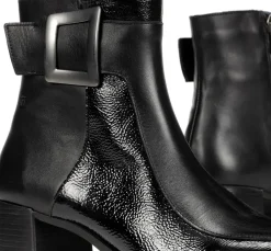 Sale Fluchos IKIA D9199 Black Ankle Boot