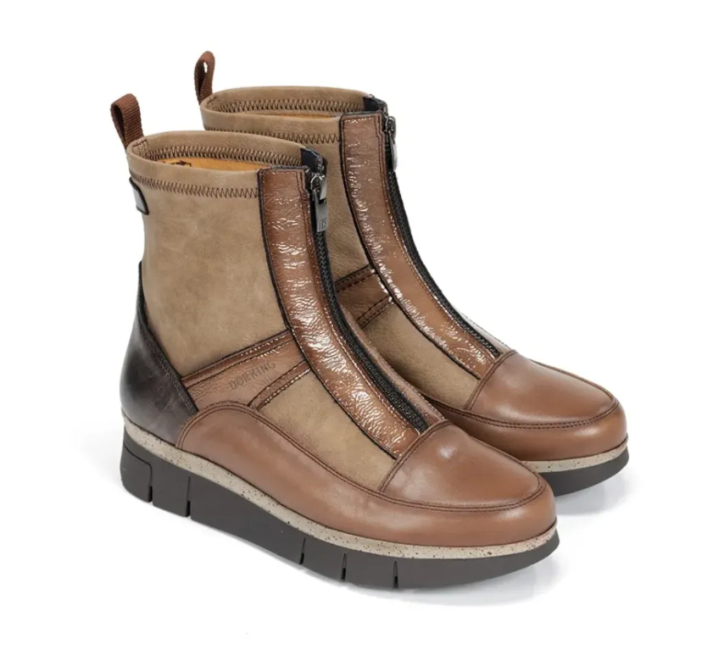 Online Fluchos INDIA D9331 Brown Ankle Boot