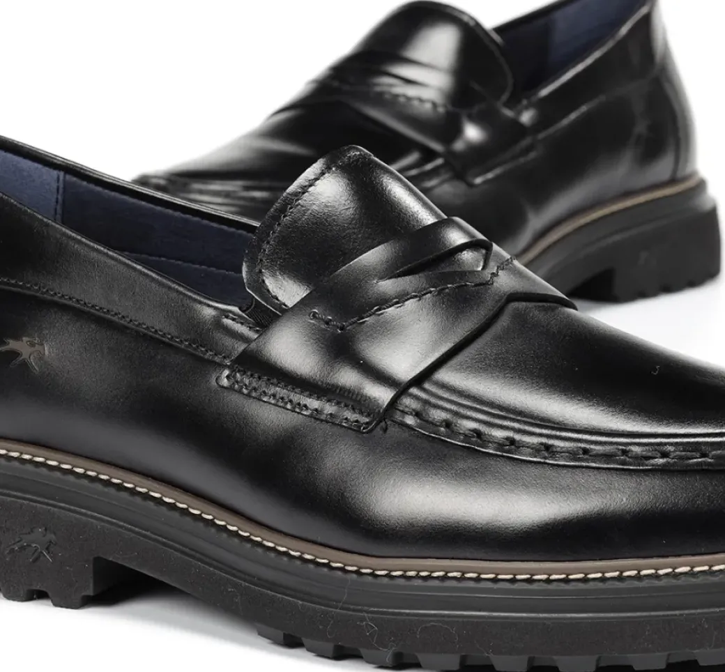 Sale Fluchos LINCON F2058 Black Moccasin
