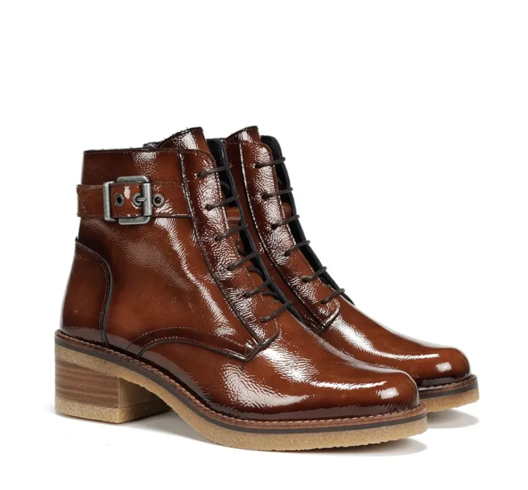 Hot Fluchos LUCERO D8686 Brown Ankle Boot