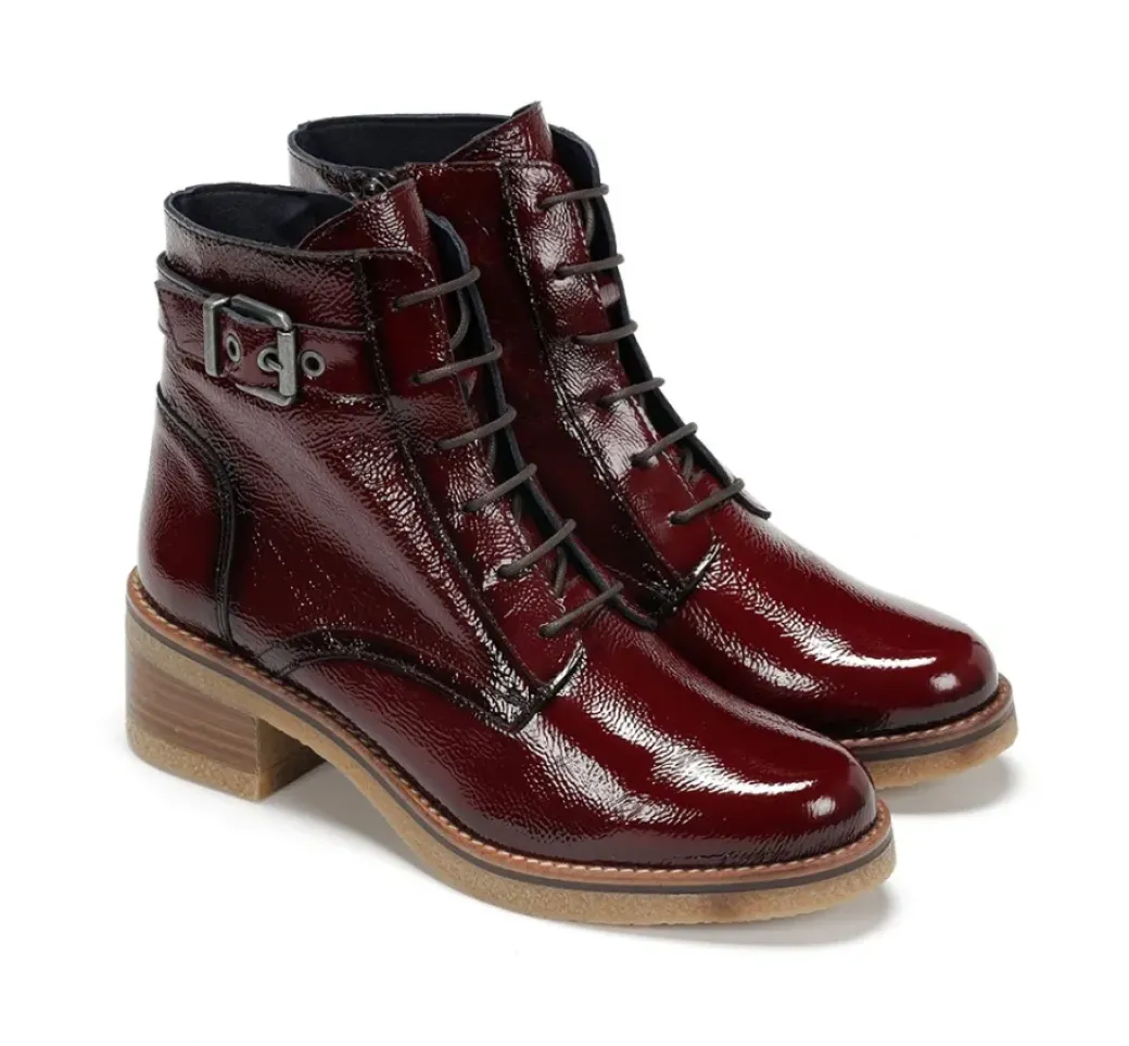 Best Sale Fluchos LUCERO D8686 Burgundy Ankle Boot