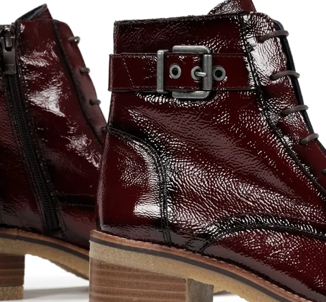 Best Sale Fluchos LUCERO D8686 Burgundy Ankle Boot
