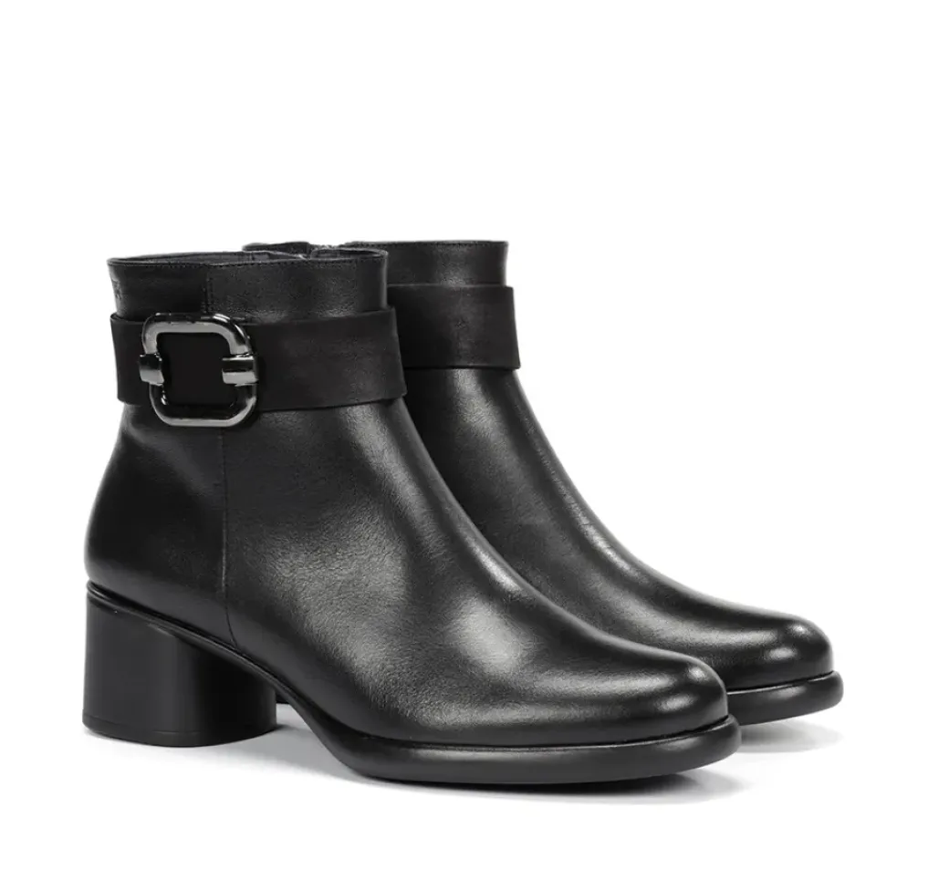 Outlet Fluchos MACY D9369 Black Ankle Boot