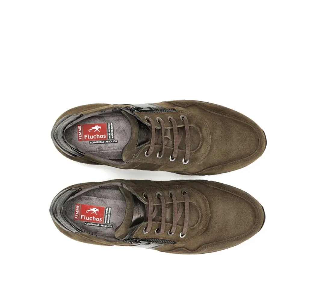 Shop Fluchos MERYL F1619 Green Sneakers