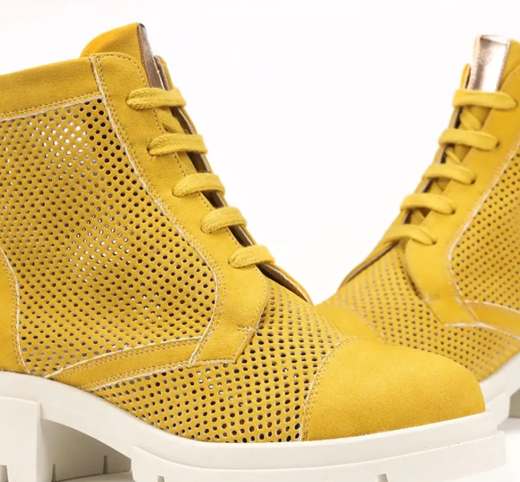 Cheap Fluchos NIDUS D8734 Yellow Ankle Boot
