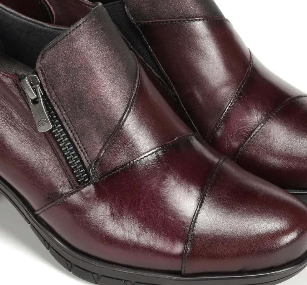 Fashion Fluchos NYDIA F1802 Burgundy Slip On
