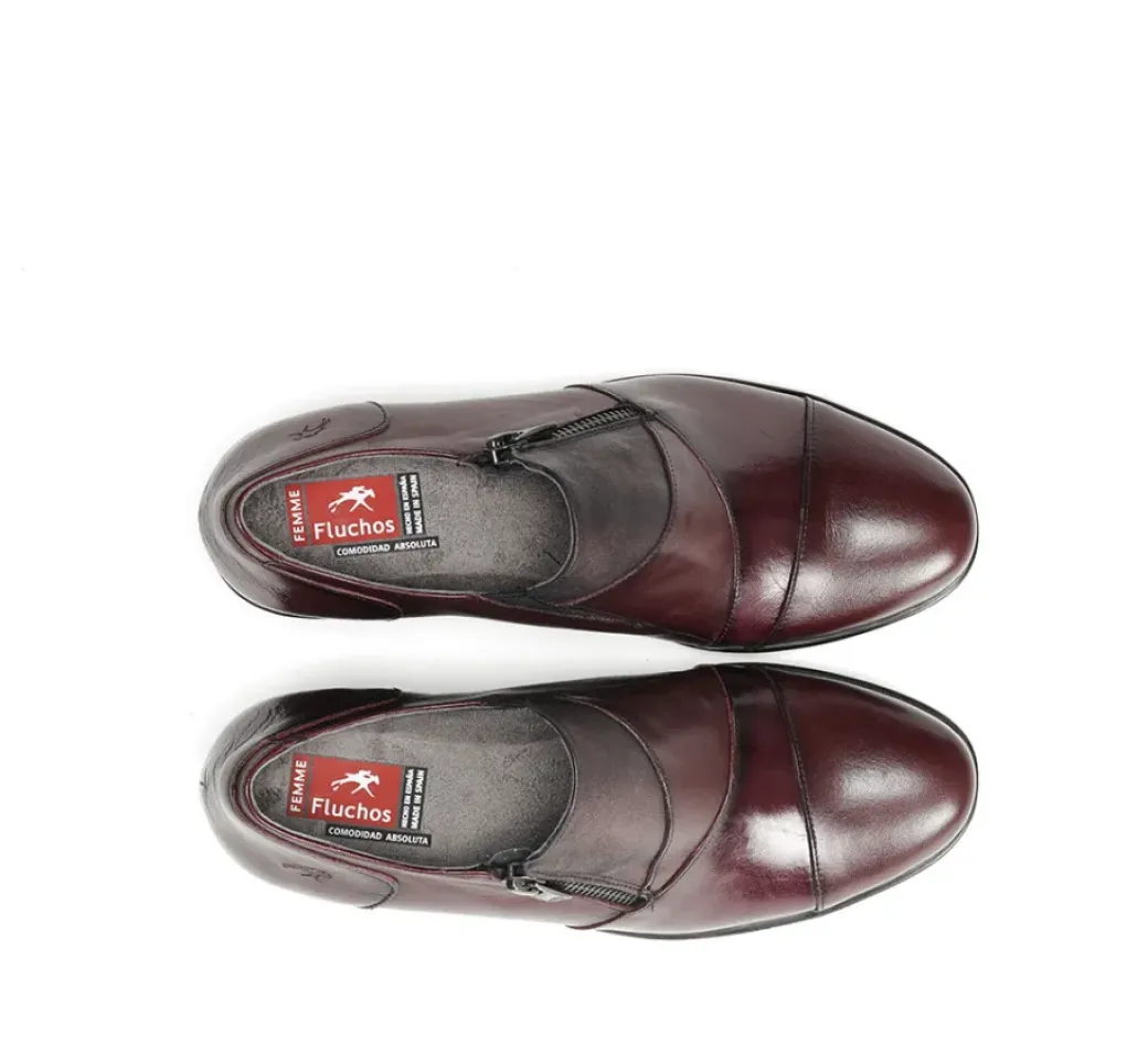 Fashion Fluchos NYDIA F1802 Burgundy Slip On