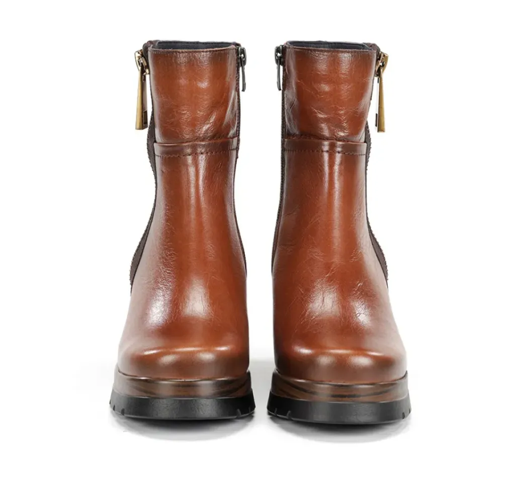 Outlet Fluchos SAFE D9413 Brown Ankle Boot