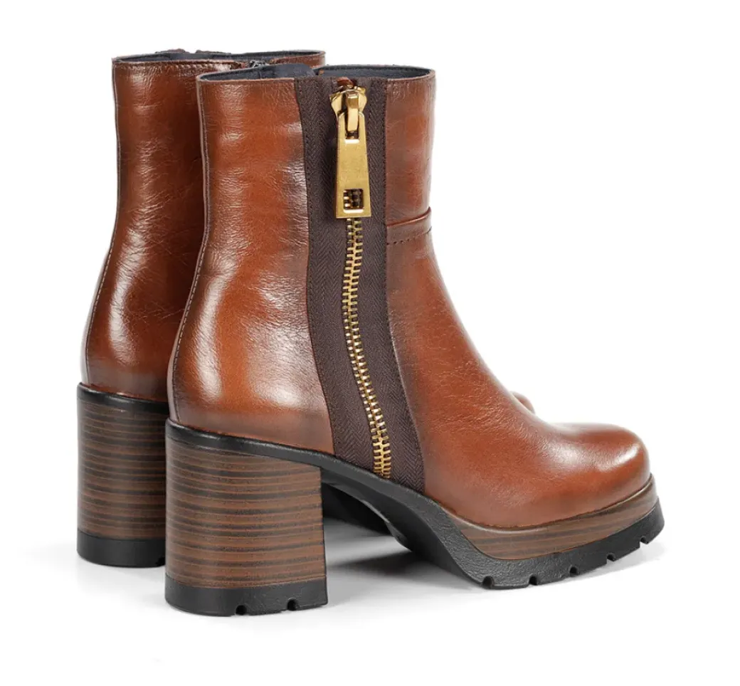 Outlet Fluchos SAFE D9413 Brown Ankle Boot