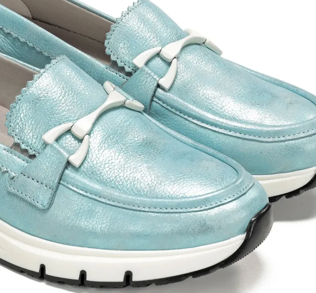 Discount Fluchos SERENA D9047 Blue Moccasin