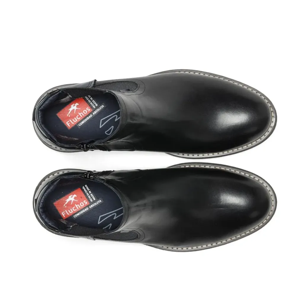 Sale Fluchos TERRY F1343 Black Ankle Boot